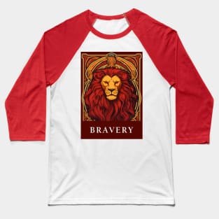 Courageous Spirit: Lion House Pride Art Baseball T-Shirt